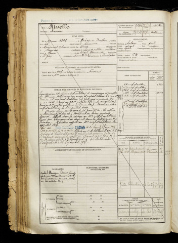 Nivelle, Marceau, né le 19 mai 1898 à Crécy-en-Ponthieu (Somme), classe 1918, matricule n° 3682, Bureau de recrutement de Péronne