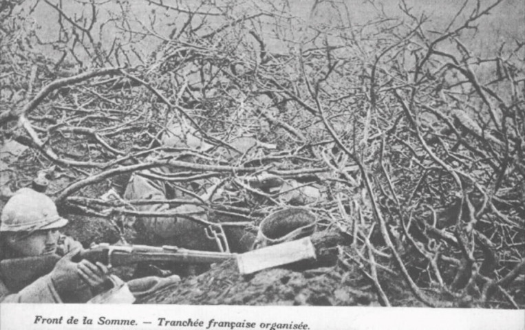 Front de la Somme - Tranchée française organisée