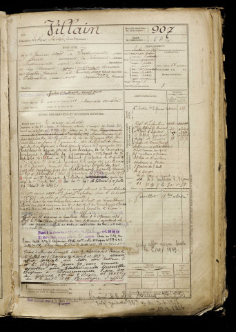 Villain, Arthur Adolphe Emile, né le 02 janvier 1890 à Fressenneville (Somme), classe 1910, matricule n° 907, Bureau de recrutement d'Abbeville