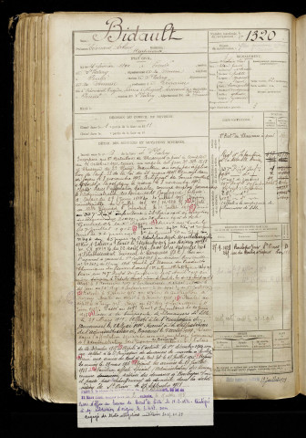 Bidault, Edouard Arthur Raymond, né le 13 février 1890 à Pendé (Somme), classe 1910, matricule n° 1320, Bureau de recrutement d'Abbeville