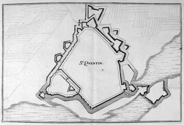 Plan géométral de l'enceinte fortifiée de la ville de Saint-Quentin