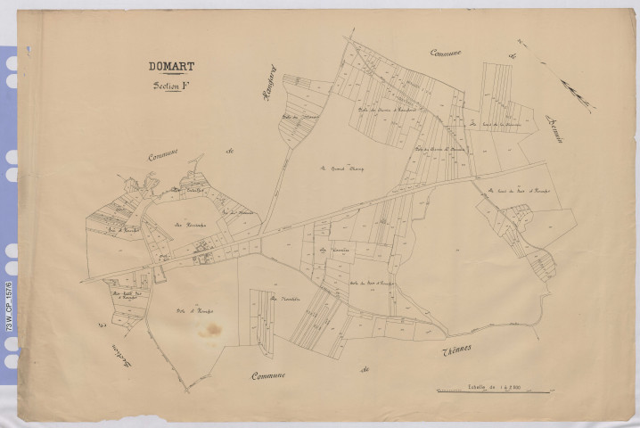 Plan du cadastre rénové - Domart-sur-la-Luce : section F