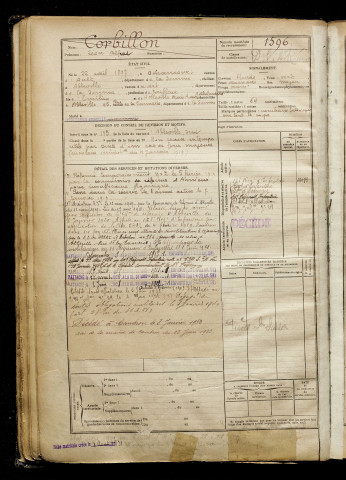 Corbillon, Léon Alfred, né le 22 avril 1897 à Ochancourt (Somme), classe 1917, matricule n° 1596, Bureau de recrutement d'Abbeville