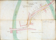 Plan d'une partie de la traverse de Piquigny incendiée le 20 mai 1786