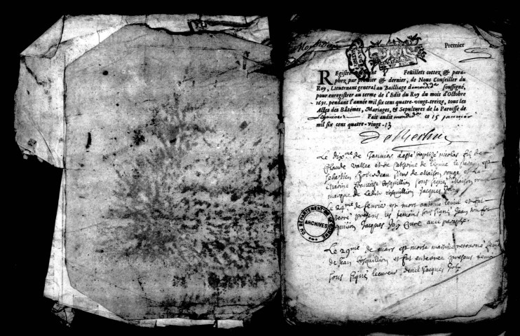 Lignières-lès-Roye (Saint-Médard) : baptêmes, mariages, sépultures