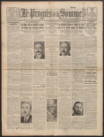 Le Progrès de la Somme, numéro 18817, 7 mars 1931