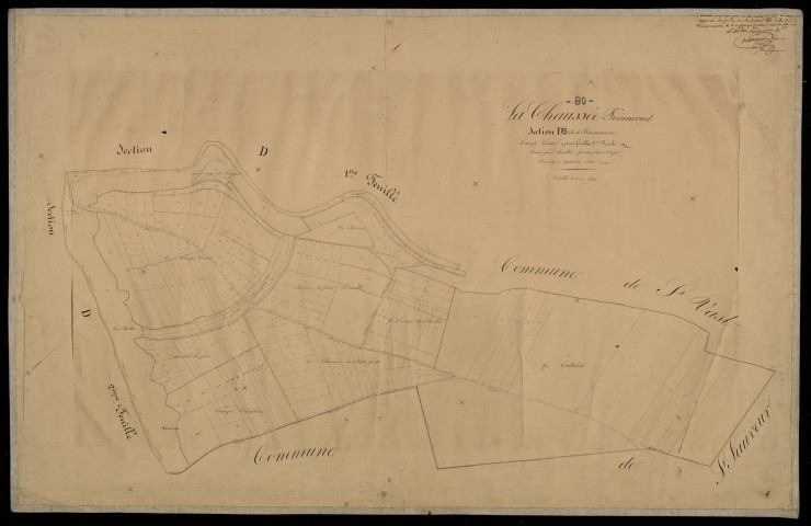 Plan du cadastre napoléonien - Chaussee-Tirancourt (La) : Tirancourt ; Camp César (Le), D3
