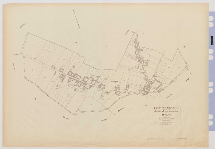 Plan du cadastre rénové - Saint-Maulvis : section A3