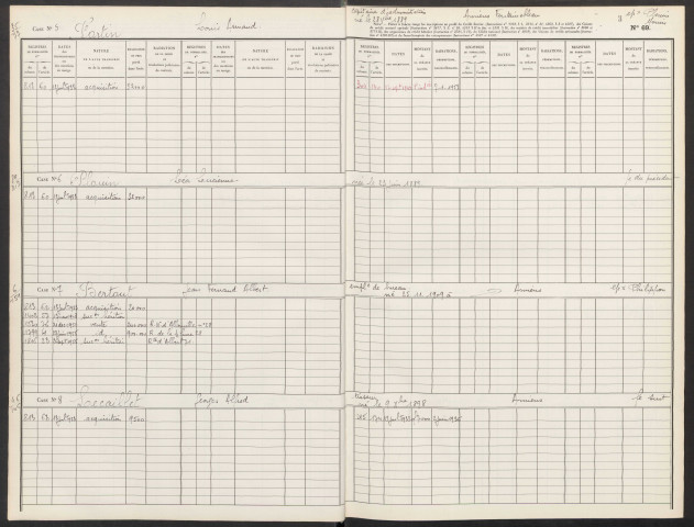 Répertoire des formalités hypothécaires, Registre supplémentaire "refonte du n° 624" (suites de formalités), volume 727 (Conservation des hypothèques d'Amiens)