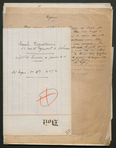 Témoignage de Dieudonné, Emile et correspondance avec Jacques Péricard