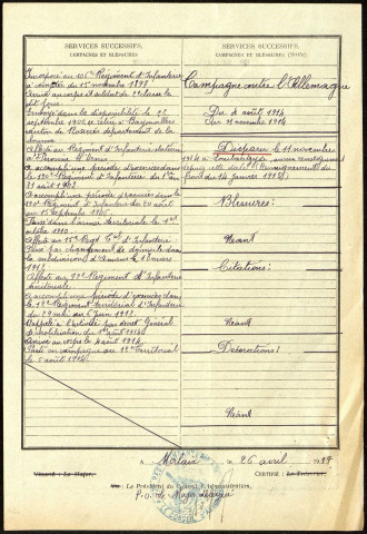 Defruit, Louis Albert Joseph, né le 21 juin1876 à Bayonvillers (Somme), classe 1896, matricule n° 348, Bureau de recrutement de Péronne
