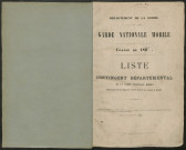 Abbeville : liste des hommes de la garde nationale mobile de la classe 1870