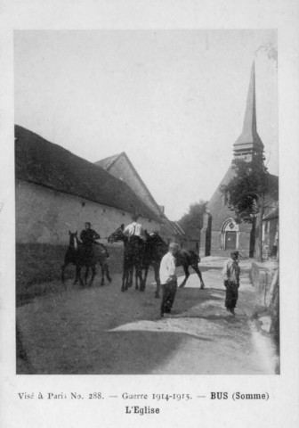 Guerre 1914-1915 - Bus-la-Mésière - L'Eglise