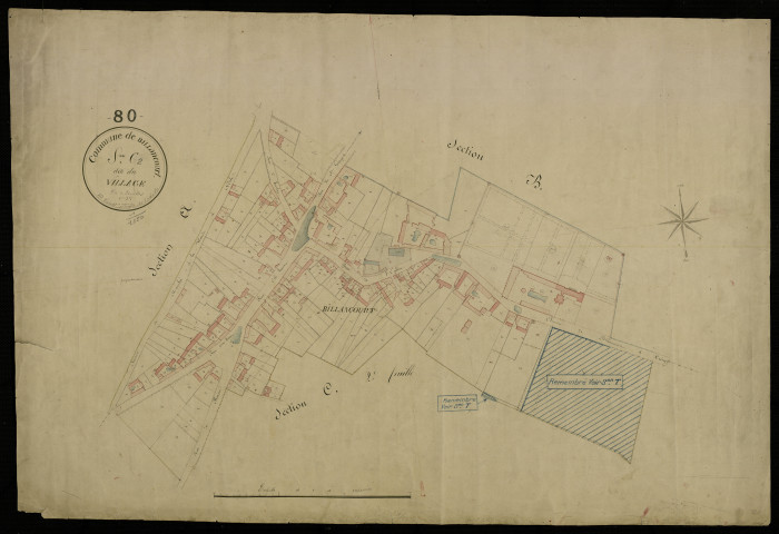 Plan du cadastre napoléonien - Billancourt : Village (Le), C2