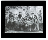 Bible - repas du soir chez les israélites - gravure de Castelli