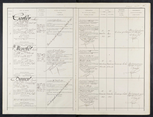 Maison d'arrêt d'Amiens. Dettiers. Registre d'écrou : numéros 1 à 297. 15 novembre 1907 - 06 octobre 1908