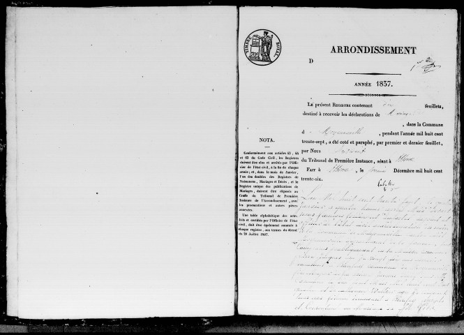 Moyenneville : mariages, décès