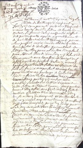 Etude de Me Augustin Perdu à Amiens (étude n°26). Minutes de l'année 1676