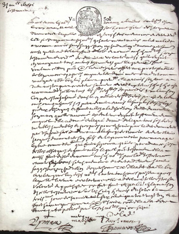 Etude de Me Jean-Baptiste Trencart à Amiens (étude n°12). Minutes de l'année 1681