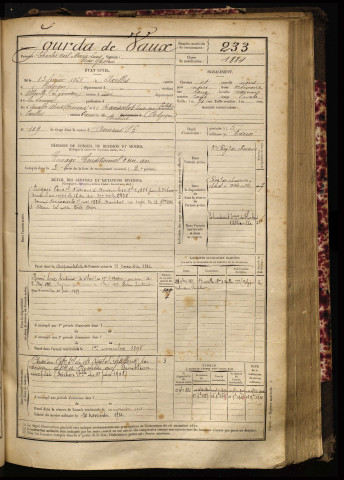 Jourda De Vaux, Charles Noël Marie Louis Victor Ghislain, né le 13 février 1865 à Ixelles (Belgique), classe 1885, matricule n° 233, Bureau de recrutement d'Amiens