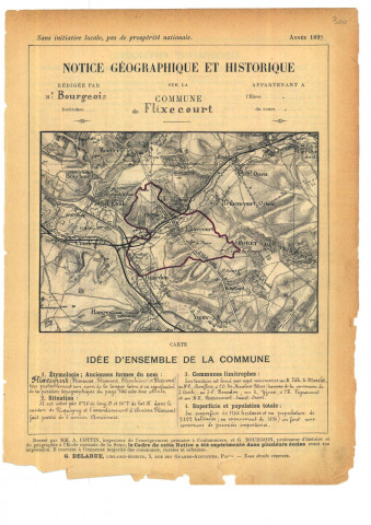 Flixecourt : notice historique et géographique sur la commune