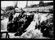 Front de la Somme en 1918 : entrée d'un abri souterrain