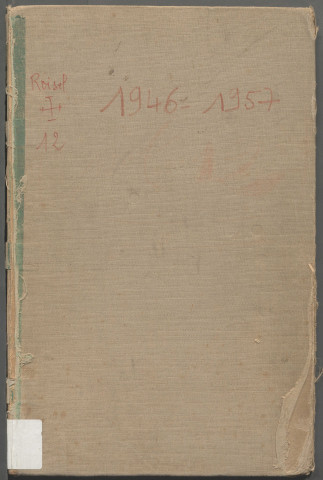 Table des successions et absences du bureau de Roisel