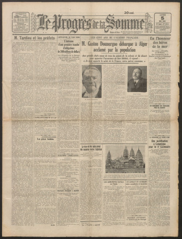 Le Progrès de la Somme, numéro 18511, 5 mai 1930