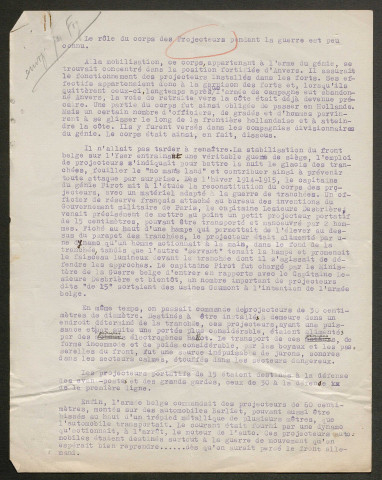 Témoignage de De Laveleye, Victor (Sergent) et correspondance avec Jacques Péricard