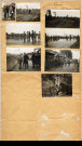 UNE PLANCHE DE HUIT PHOTOGRAPHIES SUR LA VISITE DE RAYMOND POINCARE DANS LA SOMME EN JUILLET 1916. (PHOTOGRAPHIES PROVENANT DU FONDS PHOTOGRAPHIQUE DU JOURNAL "LE MATIN")