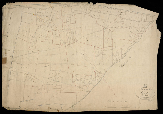 Plan du cadastre napoléonien - Boisle (Le) : Chemin de Saint Riquier (Le), C