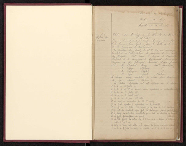 Dreslincourt. Délibérations du conseil municipal