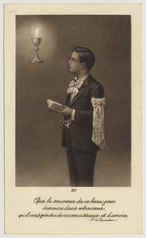 Que le souvenir de ce beau jour demeure dans votre coeur, qu'il vous pénètre de reconnaissance et d'amour