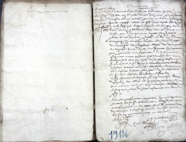 Etude de Me Jean Denis à Amiens (étude n°21). Minutes de l'année 1649