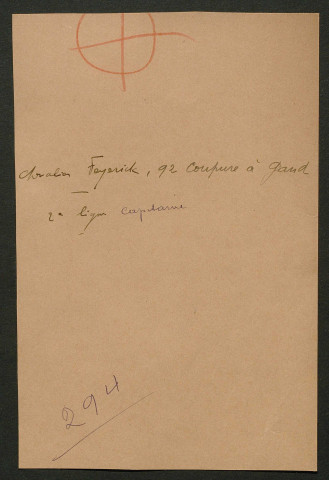 Témoignage de Feyerik, Robert (Lieutenant) et correspondance avec Jacques Péricard