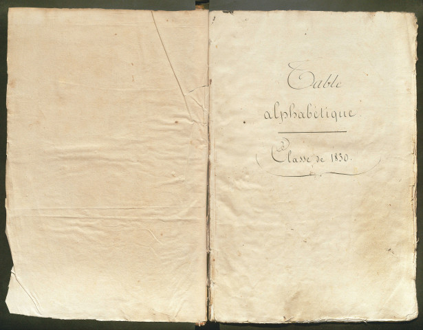 Table alphabétique (ensemble du département) de la période 1830-1832