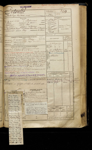 Cotrelle, Charles Eugène Paul Marie, né le 20 mai 1892 à Morlancourt (Somme), classe 1912, matricule n° 399, Bureau de recrutement de Péronne