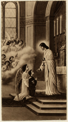 Le Christ donnant la communion à un enfant