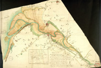 Carte de la baye et de la rivière de Somme depuis Abbeville jusqu'à l'embouchure de la Somme dans la Manche, pour l'intelligence des ouvrages relatifs au port de St Valéri