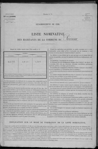 Recensement de la population : Péronne