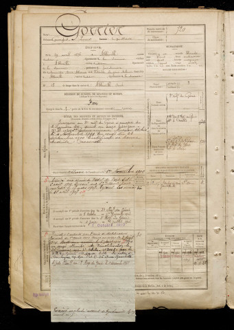 Gorrier, Georges Louis Gustave, né le 29 avril 1876 à Abbeville (Somme), classe 1896, matricule n° 720, Bureau de recrutement d'Abbeville