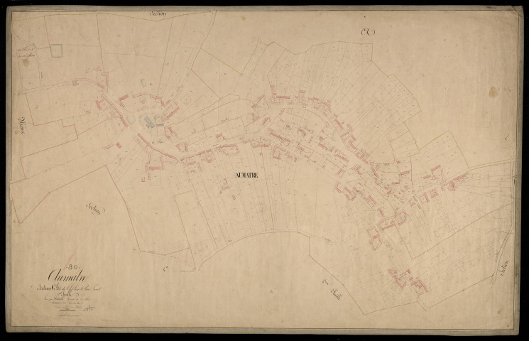Plan du cadastre napoléonien - Aumatre : Chef-lieu (Le) ; Bois Frénet (Le), C1