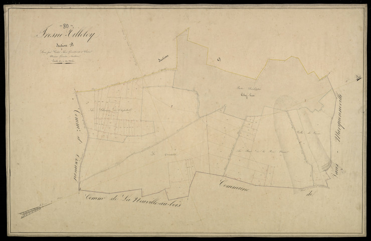 Plan du cadastre napoléonien - Fresnes-Tilloloy (Fresne-Tilloloy) : B