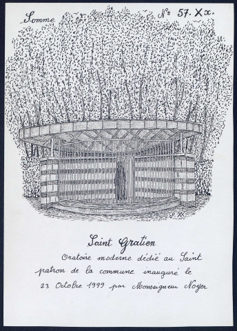 Saint-Gratien : oratoire moderne dédié au Saint Patron de la commune, inauguré le 23 octobre 1999 âr Mrg Noyer- (Reproduction interdite sans autorisation - © Claude Piette)