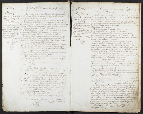 Maison d'arrêt d'Amiens. Condamnés par le tribunal criminel et par la cour d'assise. Registre d'écrou : numéros 1165 à 1232. 17 novembre 1831 - 30 juillet 1832