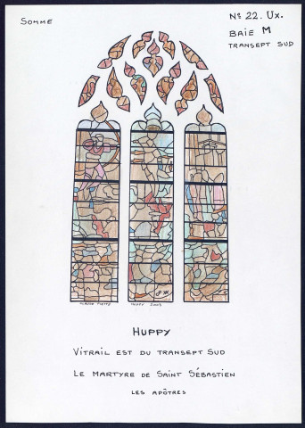 Huppy : vitrail est du transept sud - (Reproduction interdite sans autorisation - © Claude Piette)