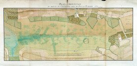 Plan et arpentage du marais de Canterenne, près de Rue, en Picardie