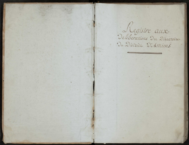 Délibérations du Directoire du district d’Amiens : 9 août 1792-26 novembre 1792