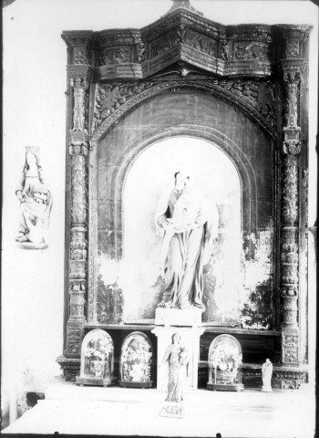 Eglise d'Epagnette : détail du retable de l'autel latéral