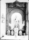 Eglise d'Epagnette : détail du retable de l'autel latéral